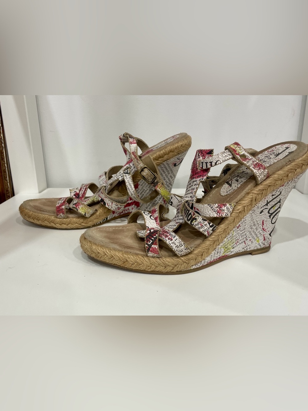 Vintage Barney's Espadrille Wedge, 9